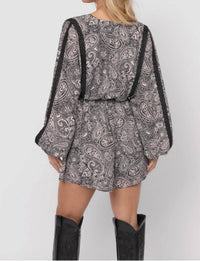 Sadie & Sage - Cool Girl Lace Trim Romper