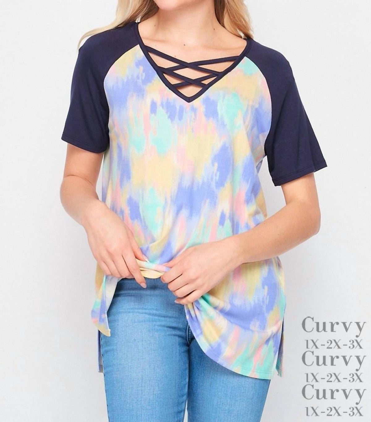 Honeyme - Criss Cross Top - PLUS
