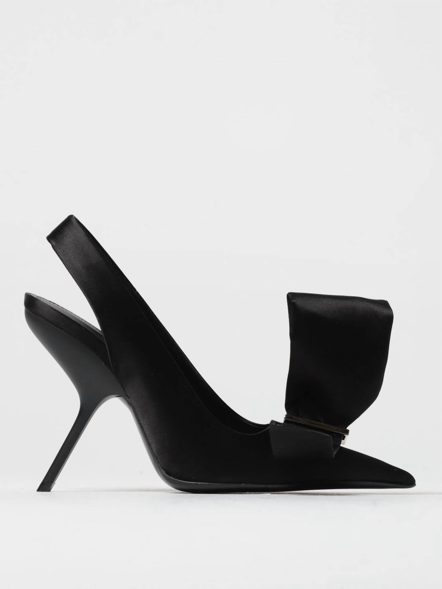 Salvatore Ferragamo - Women's Erica Slingbacks Satin With Asymmetric Bow Pump
