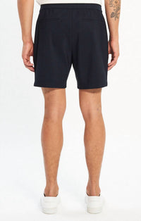 Theory Curtis Drawstring Precision Ponte Shorts in baltic - men's shorts - detail view
