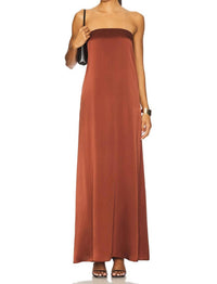 SABLYN Arden Strapless Maxi Dress in mahogany - women's dress