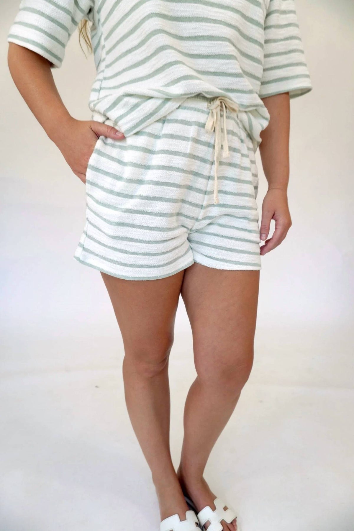 Hyfve - Striped Terry Cloth Two-piece Set