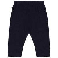 Petit Bateau Boy's Knitted Quilted Pants in navy - kids' joggers - detail view