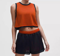 lululemon Double Layered Mesh Reversible Tank in true navy autumn rust - women's tank top - view 5