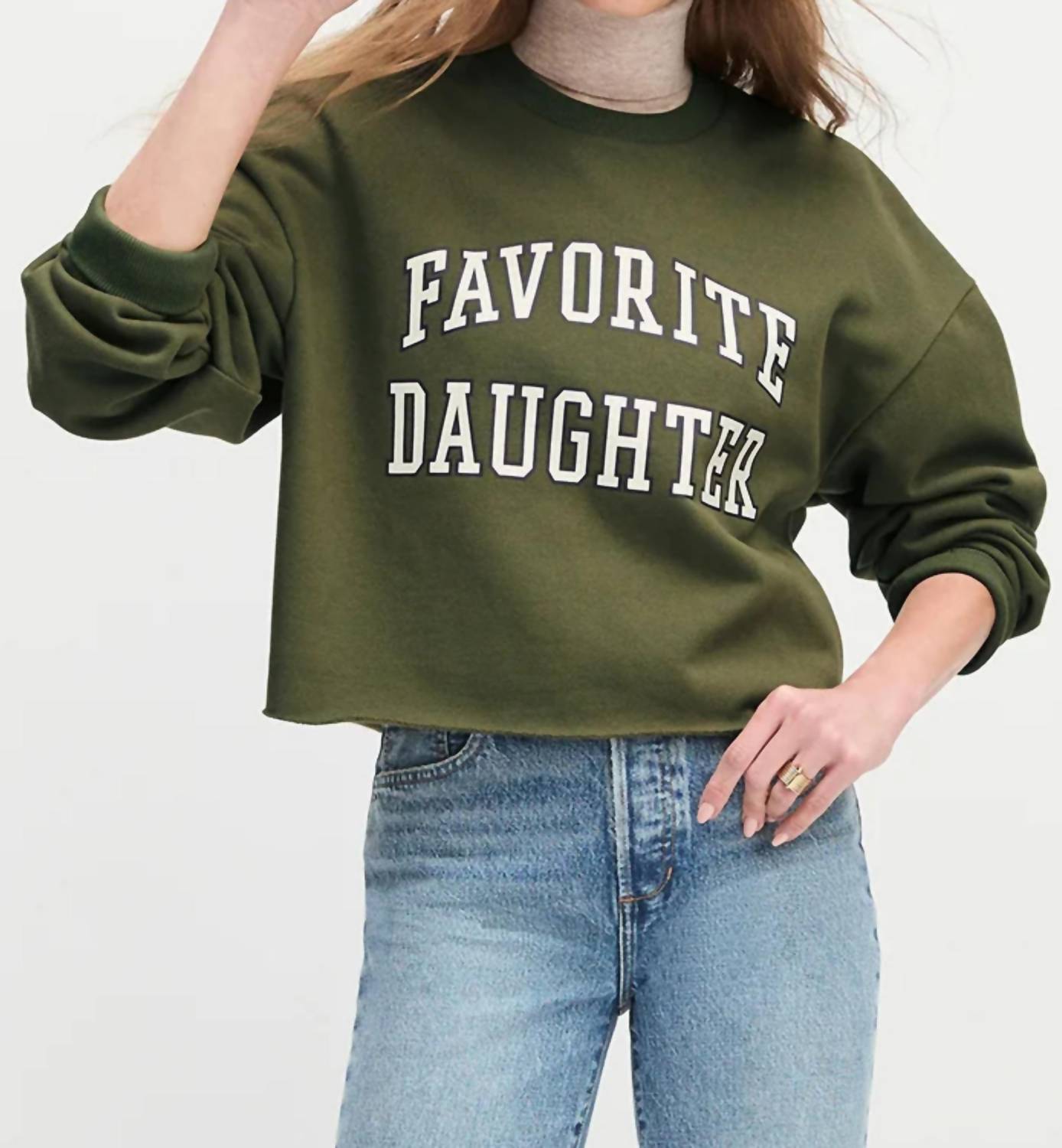 Favorite Daughter - The Cropped Collegiate Sweatshirt
