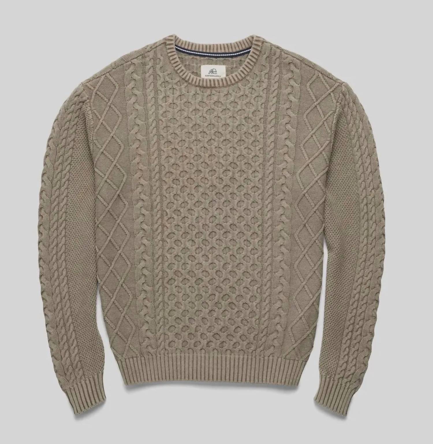 Surfside Supply Men's Edward Eddie Knit Sweater in chinchilla - men's sweater