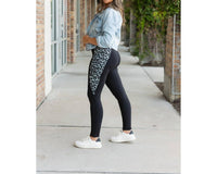 Julia Rose Sabrina Panel Leggings in snow leopard - women's pants - alternate view