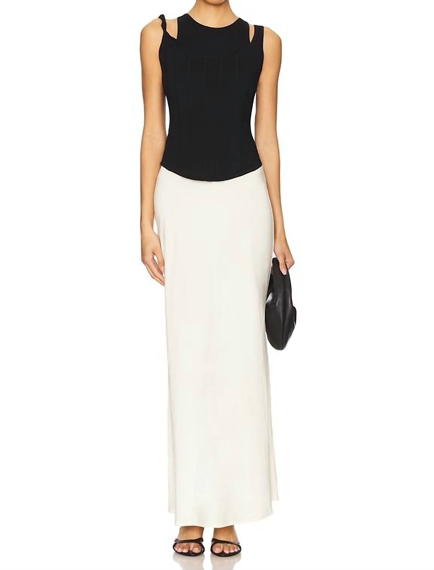 SOVERE Tranquil Knit Dress in black cream - women's dress
