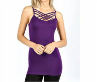 Zenana - Strappy Criss Cross Seamless Cami