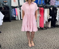 Ee:Some - Solid Button Down Mini Dress