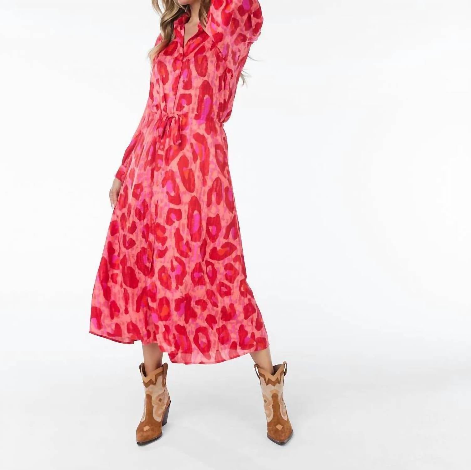 Esqualo - Floria Fancy Animal Print Long Dress