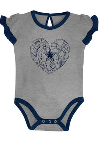 Dallas Cowboys Merchandising - Baby Girl Dallas Cowboys Too Much Love One Piece Set