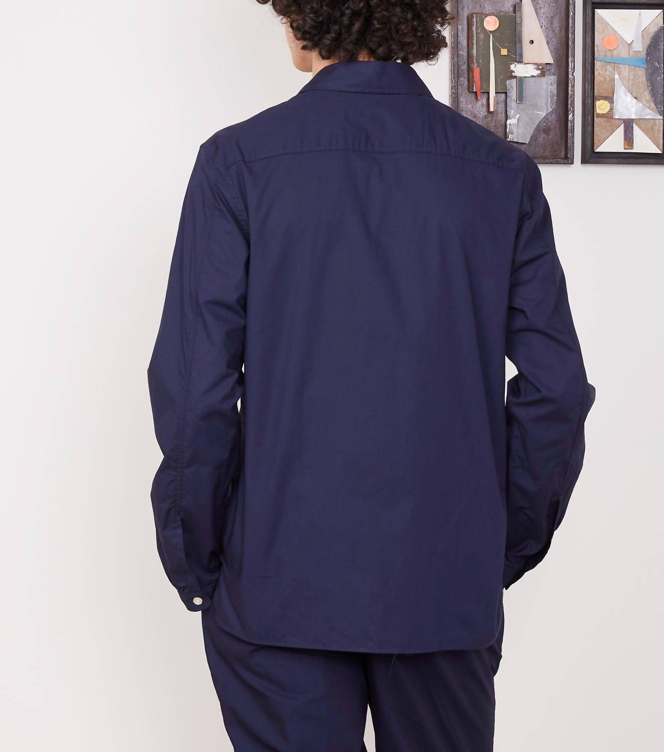 Officine Générale Eloan Shirt in night sky - men's shirt - alternate view