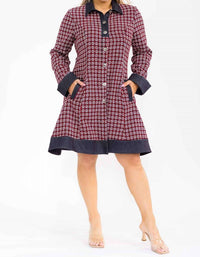 Karen T Design - Plaid Coat Dress