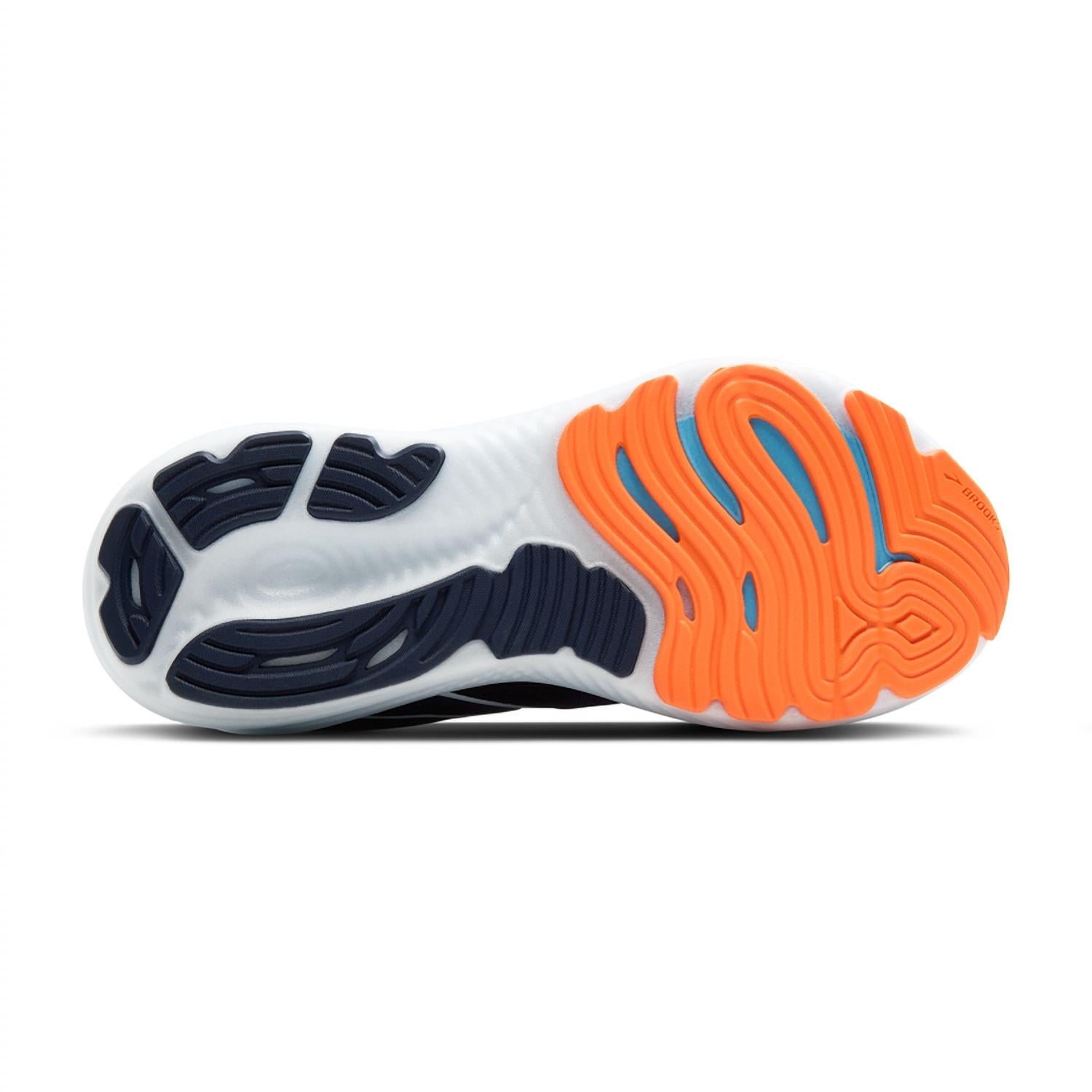 BROOKS Men's Glycerin 22 Running Shoes in peacoat blue ribbon orange 2 - men's sneaker - view 6