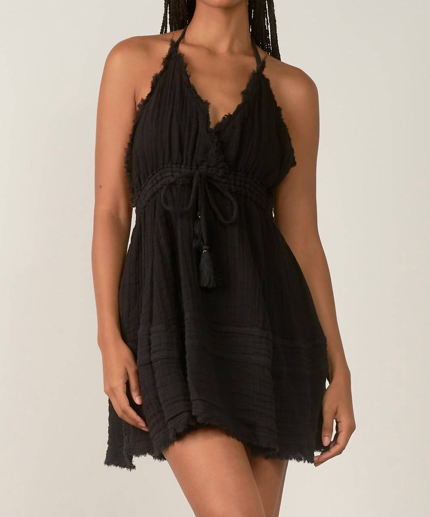 Elan - HALTER MINI DRESS