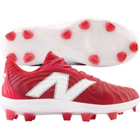 New Balance Men's Fuelcell 4040v7 Molded Cleats Running Shoes in red - men's shoe - alternate view