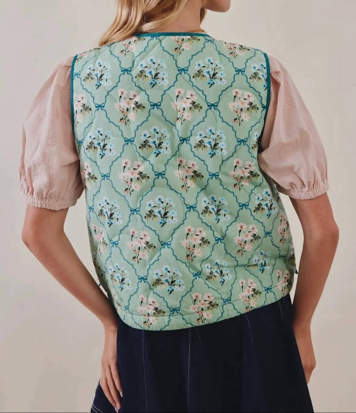 Listicle - Floral Fields Quilted Vest