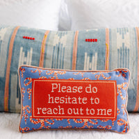 Furbish Studio - Hesitate Needlepoint Pillow