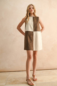 Miou Muse - Color Block Shift Dress