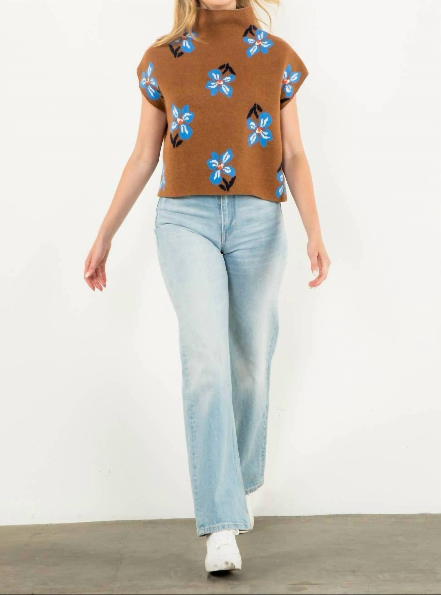 Thml - Fall Flowers Knit Top