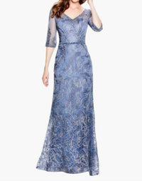 Montage By Mon Cheri - Illusion Sleeves Lace Dress