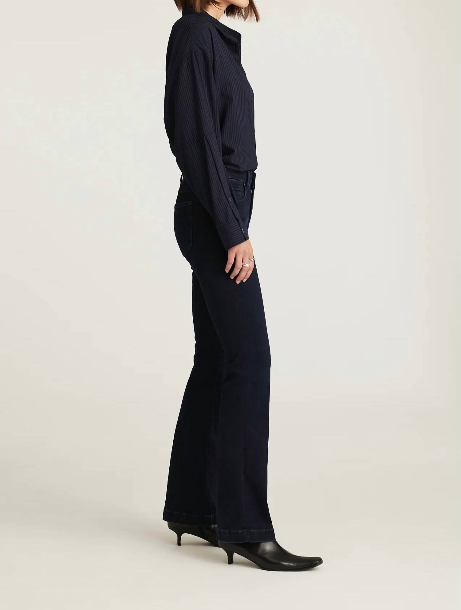 mavi Vicky Bootcut Jeans in ink feather luxe - women's jeans - detail view