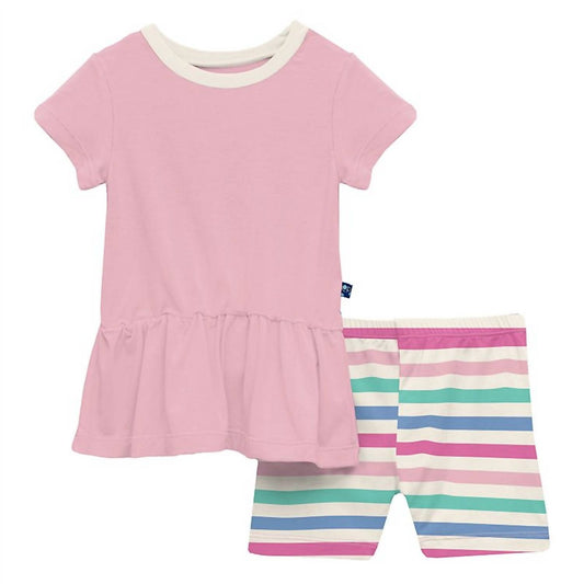 Kickee - Girls Short Sleeve Playtime Outfit Set