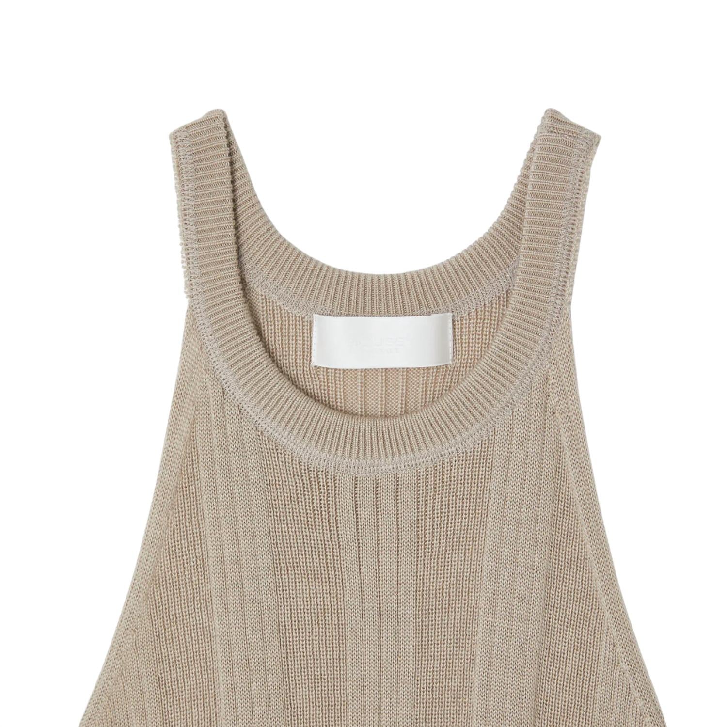 Moussy Women's Swarm Delta Tank Top in beige - women's tank top - detail view