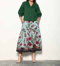 Maude Kyra Top in midnight mosaic - women's blouse