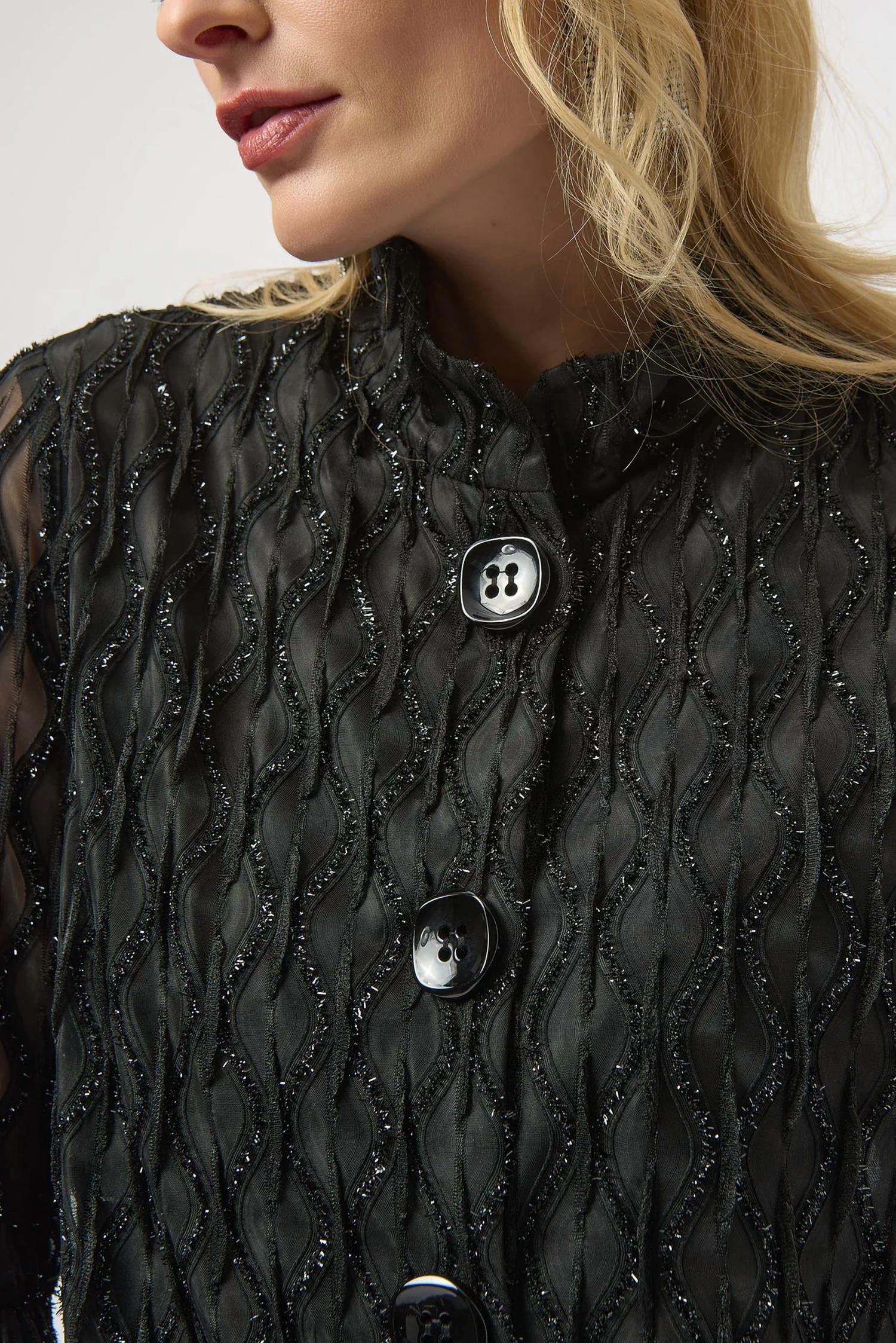 Joseph Ribkoff - Cascade Print 3/4 Sleeves Trapeze Jacket