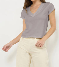 Lamade - SURI DEEP V CAP SLEEVE TEE