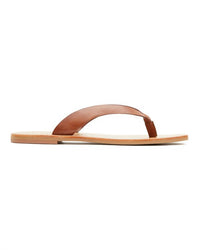 St. Agni Women's Basik Slide in tan - women's sandal - detail view