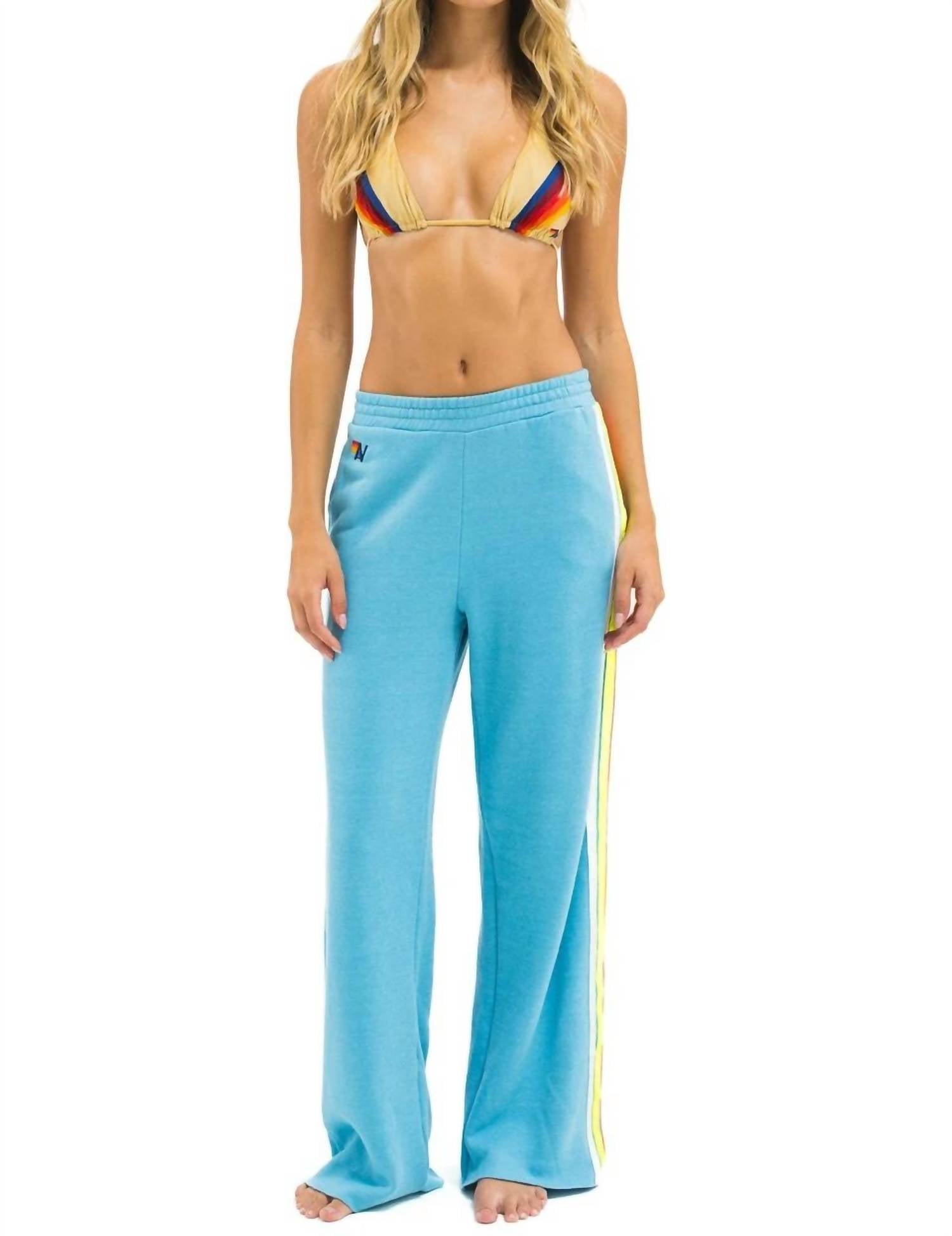 Aviator Nation - 5 Stripe Wide Leg Pocket Sweatpants