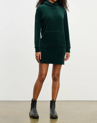 Velvet By Graham & Spencer - Deavy Velour Hoodie Dress