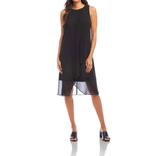 Karen Kane - Sleeveless Draped Crossover Dress