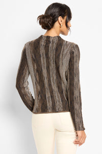 Nzt By Nic+Zoe - Ombre Pixel Knit Sweater