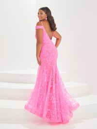 Tiffany Designs - Glitter Cold Shoulder Gown