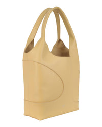 Salvatore Ferragamo Women's Debossed Cut-out Hobo Bag in light yellow - women's bag - detail view