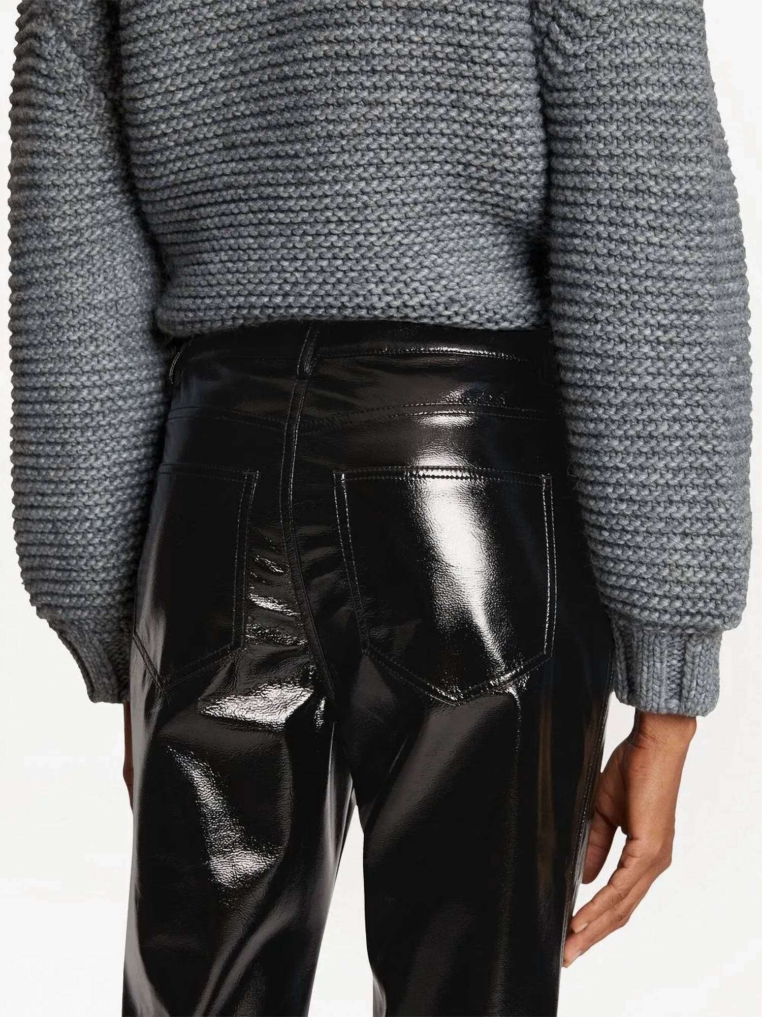 Proenza Schouler - Lacquered-effect Straight-leg Trousers