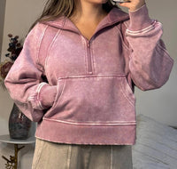 Zenana - Megan Half Zip Pullover