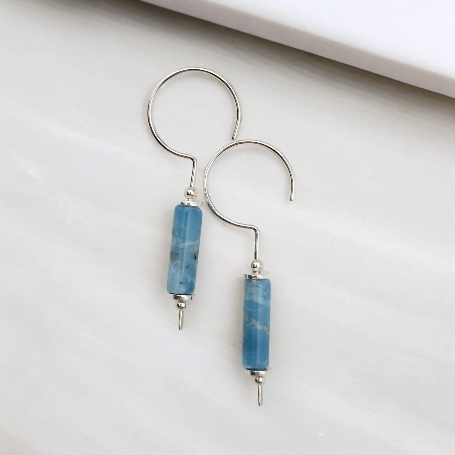 Bijou By Sam - Women's Tube Drop Threader Earrings