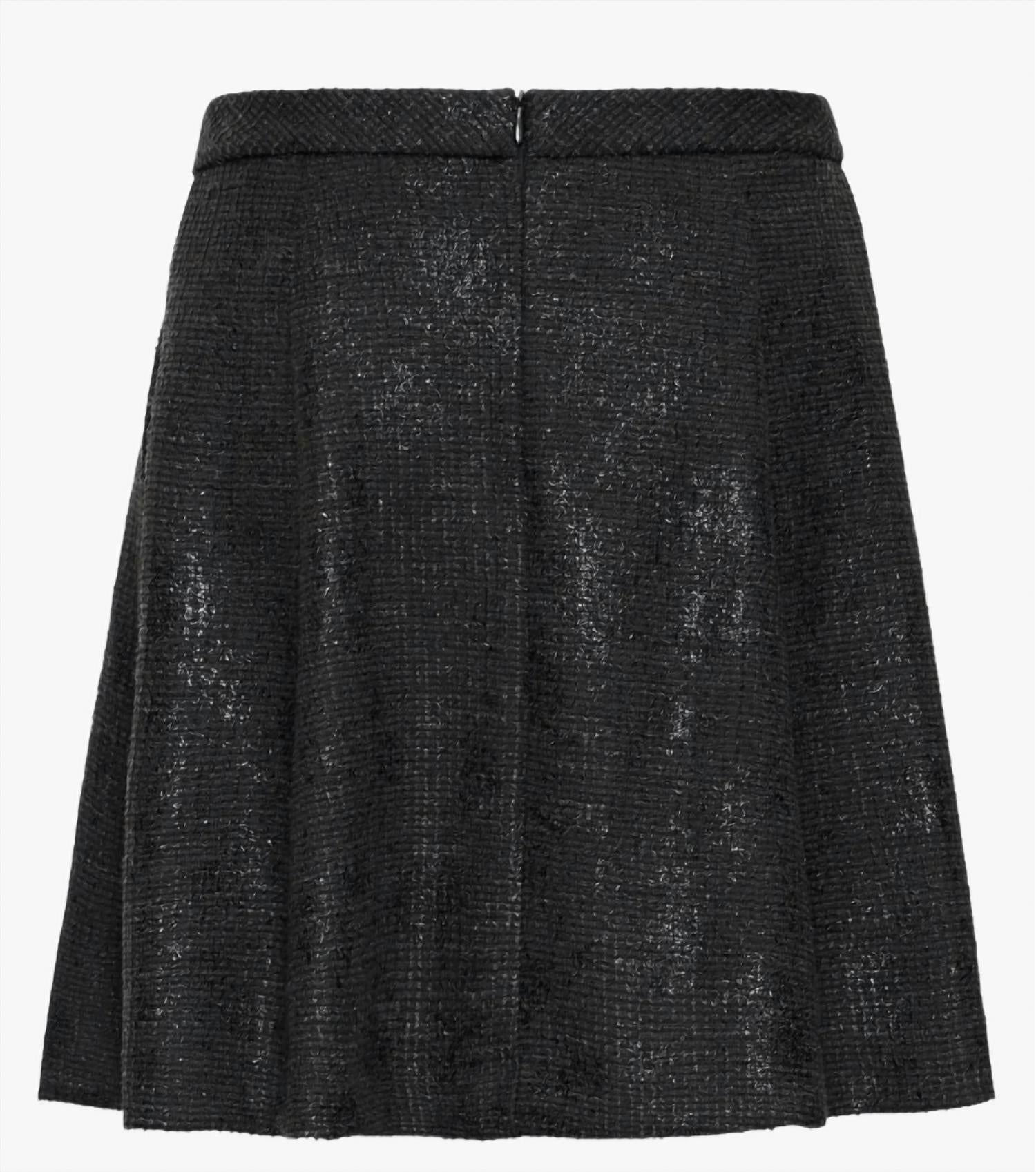 ICHI Women's Kate Gleam Skirt in black - women's skirt - detail view