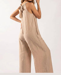 L'Emotion - Women's Sahara Breeze Tie-back Palazzo Jumpsuit