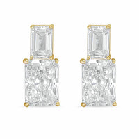 Diana M Jewels - Women's Emerald Lab-Grown Diamond Stud Earrings (3.00 Ct TCW) - Signature