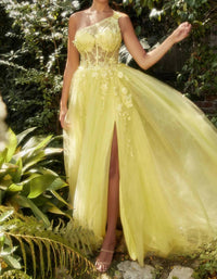Andrea & Leo Couture - ONE SHOULDER EVENING GOWN