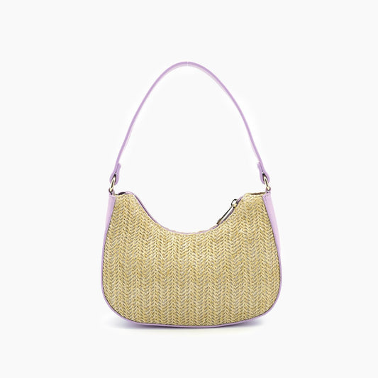 Like Dreams - Women's Nyomi Floral Straw Top Handle Shoulder Bag