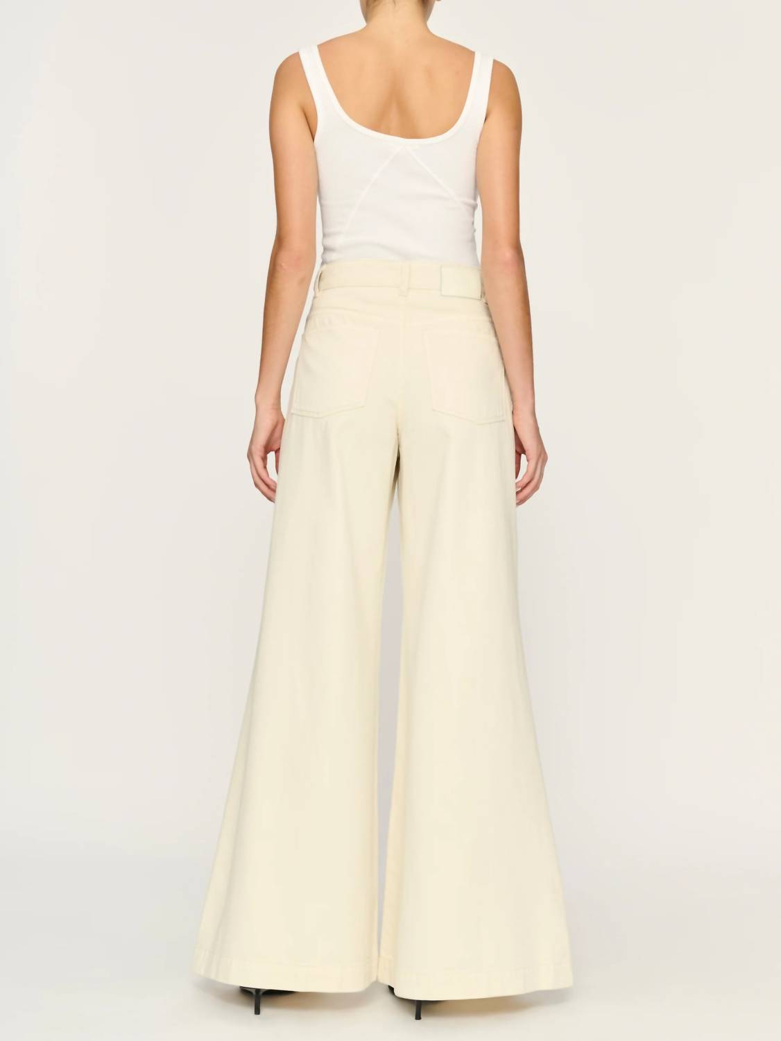 DL1961 - Women's Lucila Ultra Wide Leg Ultra High Rise Pants in flax - women's pants - alternate view