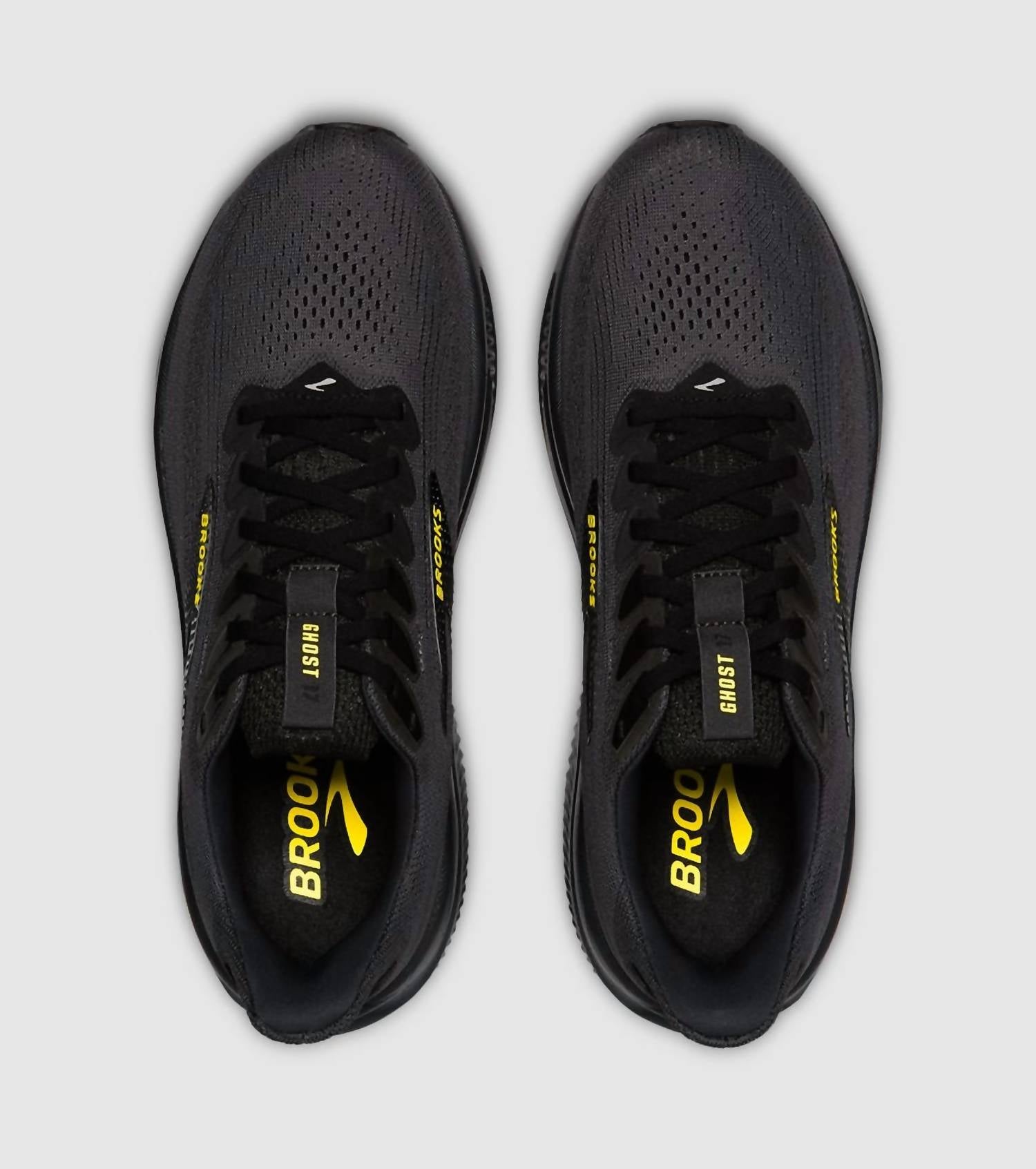 BROOKS Men's Ghost 17 Running Shoes in 059 ebony black yellow - men's shoe - view 5