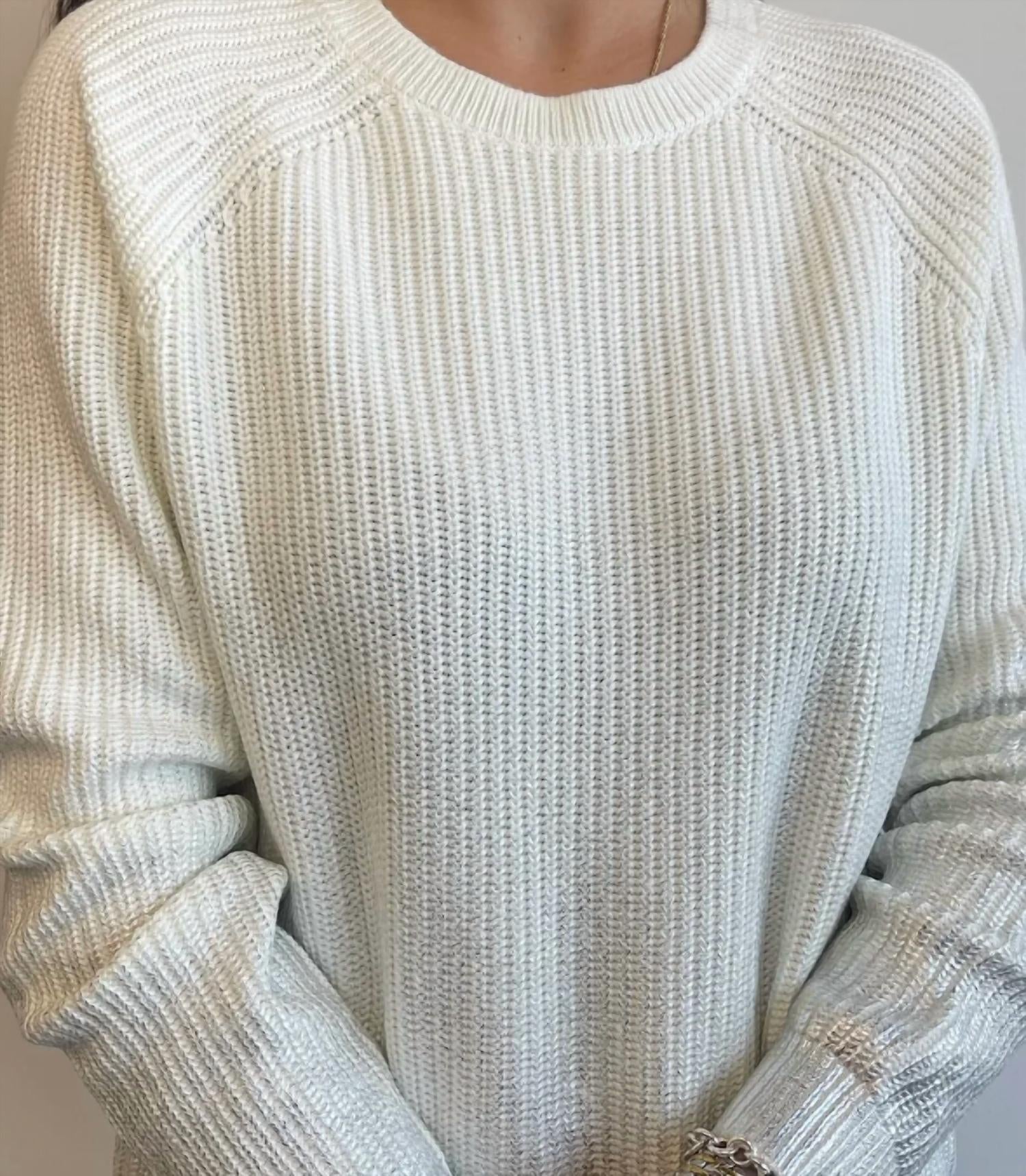 J. Society - Metallic Crew Shaker Sweater